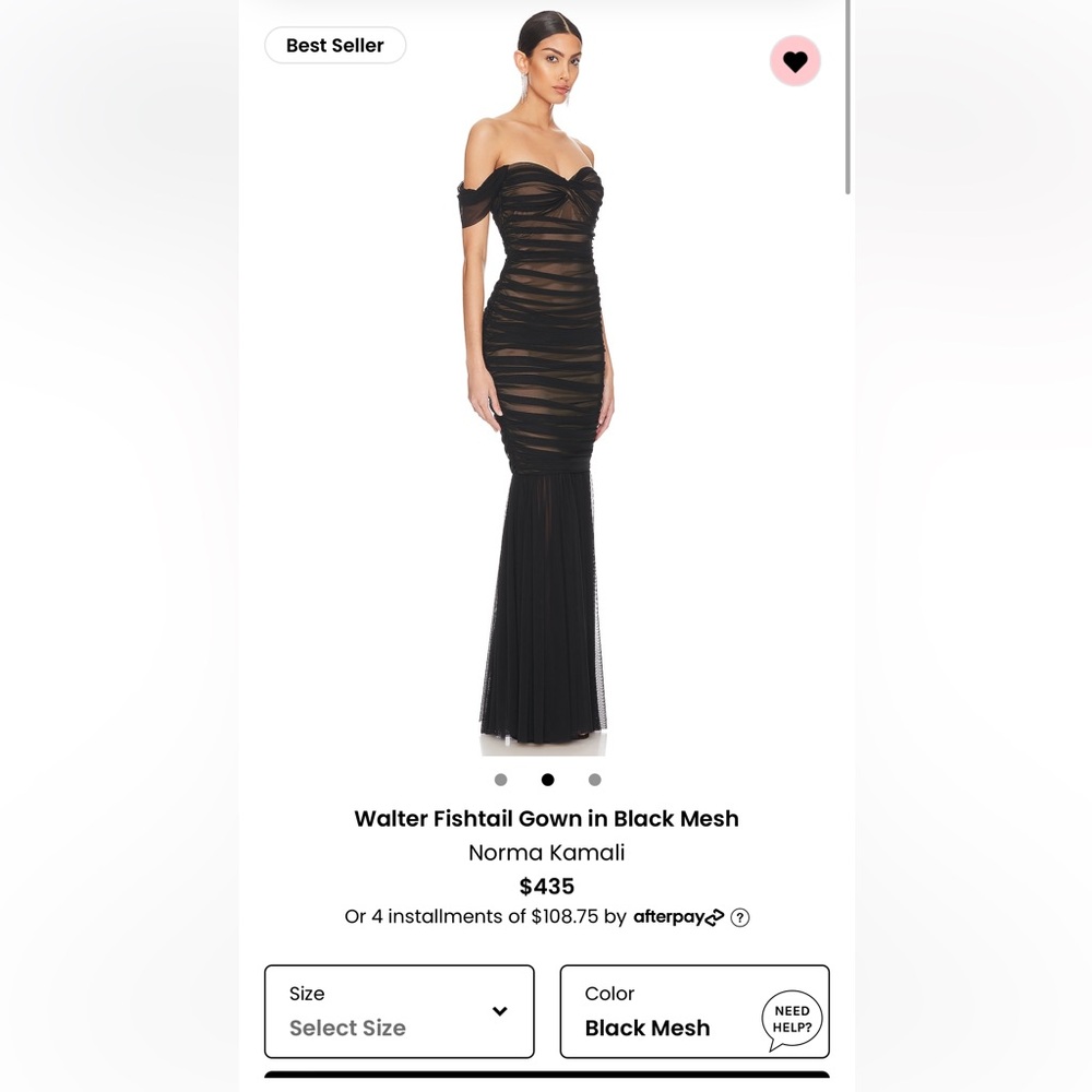 Norma Kamali Walter Fishtail Dress NWT - Picture 9 of 9